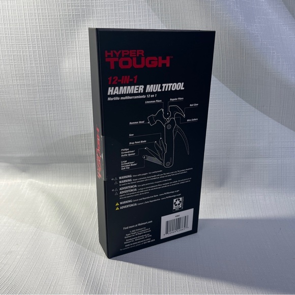 Hyper Tough 12-in-1 Hammer Multi Tool, Model 42865 Pocket tool New - Picture 9 of 10